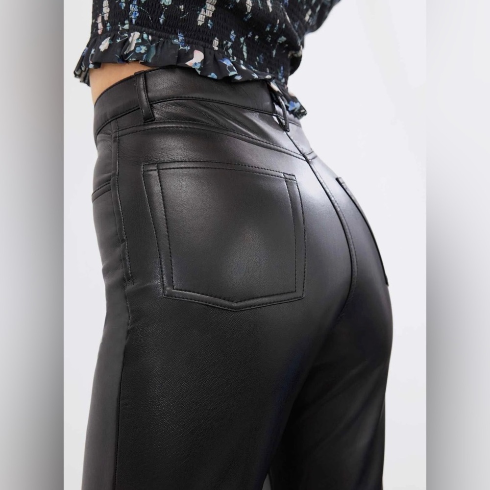 Wilfred Aritzia Melina High Waisted Vegan Leather Pant - Picture 2 of 7